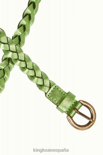 cinturón trenzado brillante ZD4DX187 accesorio verde leñera mujer King Louie