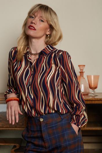 blusa carina merrill ZD4DX118 vestir azul mujer King Louie