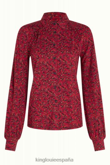blusa carina vinti ZD4DX111 vestir rojo cereza mujer King Louie
