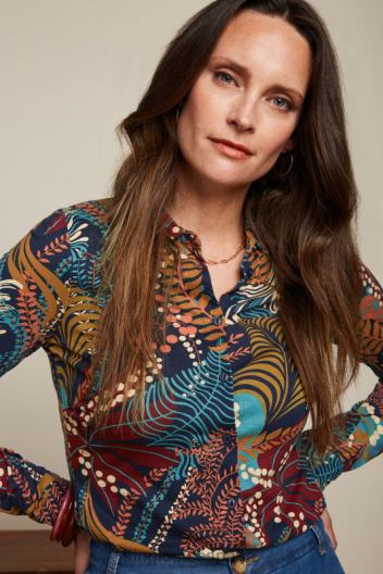 blusa ruiseñor ZD4DX114 vestir azul mujer King Louie