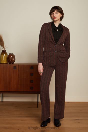 blazer margarita tempestad larga ZD4DX186 vestir naranja coñac mujer King Louie