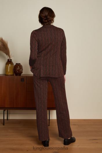 blazer margarita tempestad larga ZD4DX186 vestir naranja coñac mujer King Louie