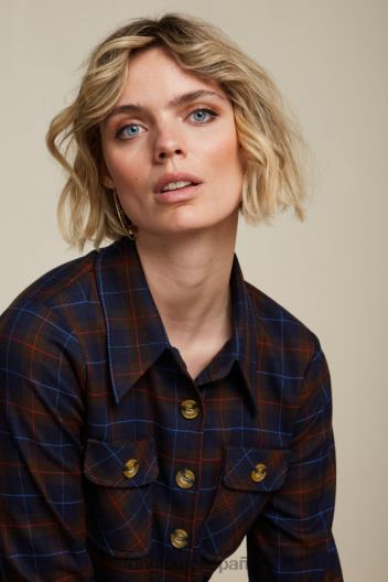 chaqueta janice pandora check ZD4DX179 vestir azul mujer King Louie