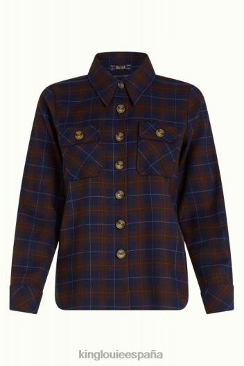 chaqueta janice pandora check ZD4DX179 vestir azul mujer King Louie