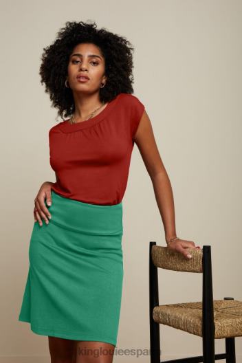 falda con borde milano uni ZD4DX173 vestir verde medio mujer King Louie