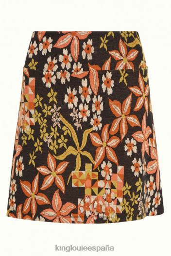 falda de borde morgane ZD4DX155 vestir negro mujer King Louie