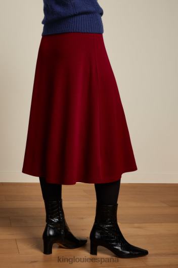 falda juno crepe milano ZD4DX159 vestir tinto cabernet mujer King Louie
