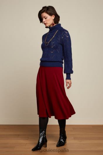 falda juno crepe milano ZD4DX159 vestir tinto cabernet mujer King Louie