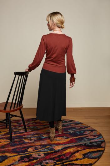 falda juno crepe milano ZD4DX160 vestir negro mujer King Louie