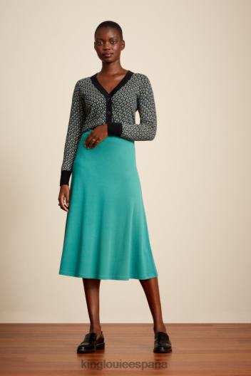 falda juno crepe milano ZD4DX161 vestir humo verde mujer King Louie