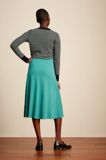 falda juno crepe milano ZD4DX161 vestir humo verde mujer King Louie