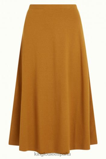 falda juno crepe milano ZD4DX163 vestir marrón dorado mujer King Louie