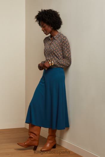 falda juno crepe milano ZD4DX164 vestir estanque azul mujer King Louie