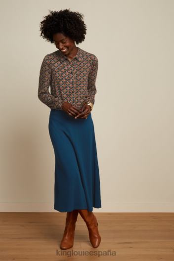 falda juno crepe milano ZD4DX164 vestir estanque azul mujer King Louie