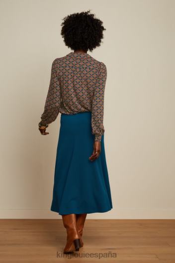 falda juno crepe milano ZD4DX164 vestir estanque azul mujer King Louie