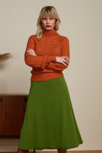 falda juno crepe milano ZD4DX165 vestir verde oliva mujer King Louie