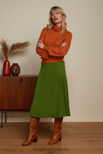 falda juno crepe milano ZD4DX165 vestir verde oliva mujer King Louie