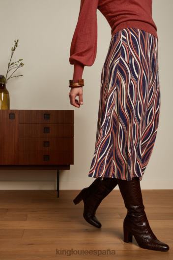 falda midi juno merrill ZD4DX152 vestir azul mujer King Louie