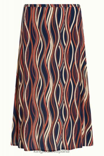 falda midi juno merrill ZD4DX152 vestir azul mujer King Louie