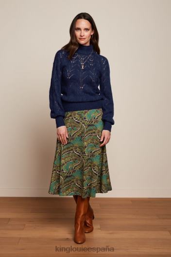 falda midi juno venus ZD4DX146 vestir azul mujer King Louie
