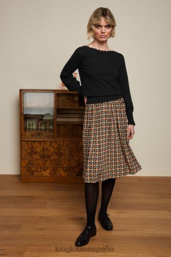 falda plisada arianna ozzy ZD4DX151 vestir Mazapán mujer King Louie