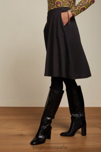 falda serena crepé milano ZD4DX142 vestir negro mujer King Louie