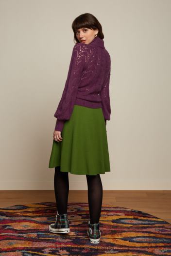 falda serena crepé milano ZD4DX143 vestir verde oliva mujer King Louie