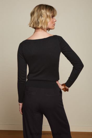 Top de hiedra con raya de lapislázuli ZD4DX61 vestir negro mujer King Louie