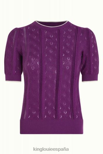 agnes puff top herrero ZD4DX101 vestir morado brillante mujer King Louie