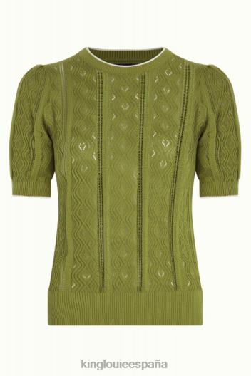 agnes puff top herrero ZD4DX102 vestir verde leñera mujer King Louie