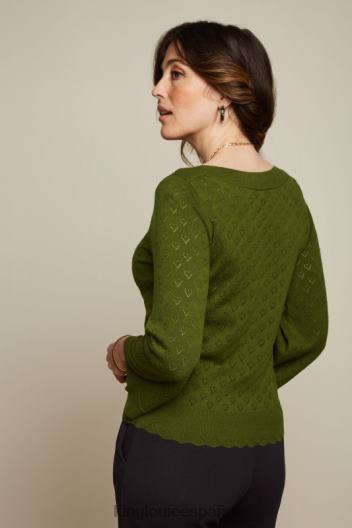 audrey trompeta manga corazón ajour ZD4DX83 vestir verde oliva mujer King Louie