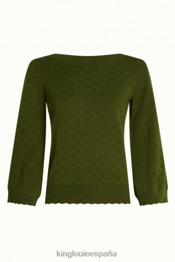 audrey trompeta manga corazón ajour ZD4DX83 vestir verde oliva mujer King Louie