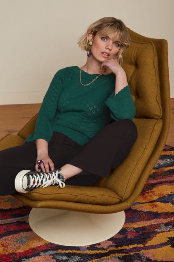 audrey trompeta manga corazón ajour ZD4DX84 vestir libélula verde mujer King Louie