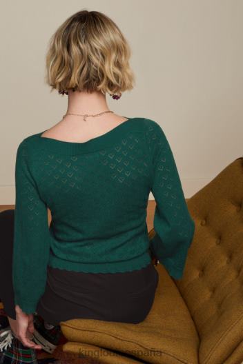 audrey trompeta manga corazón ajour ZD4DX84 vestir libélula verde mujer King Louie