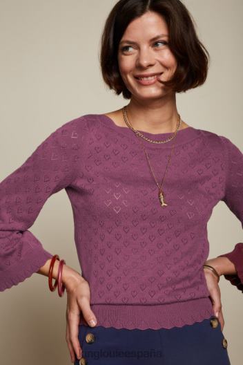 audrey trompeta manga corazón ajour ZD4DX85 vestir rojo granate mujer King Louie