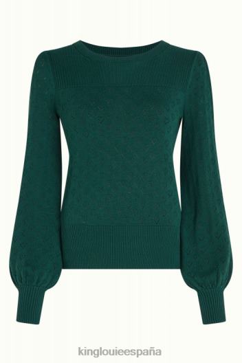 bella top con mangas acampanadas corazón ajour ZD4DX88 vestir libélula verde mujer King Louie