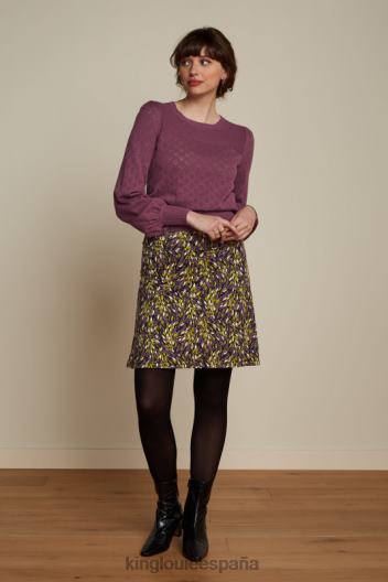 bella top con mangas acampanadas corazón ajour ZD4DX89 vestir rojo granate mujer King Louie