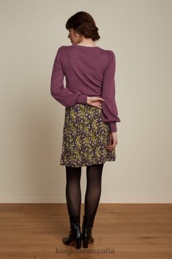 bella top con mangas acampanadas corazón ajour ZD4DX89 vestir rojo granate mujer King Louie