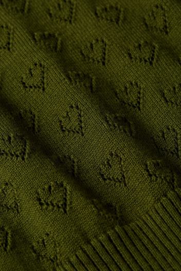 bella top con mangas acampanadas corazón ajour ZD4DX90 vestir verde oliva mujer King Louie