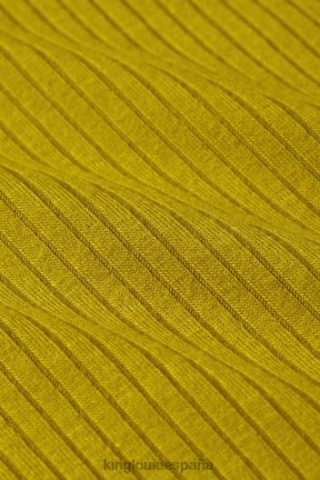 carice v top uni canalé ZD4DX50 vestir curry amarillo mujer King Louie