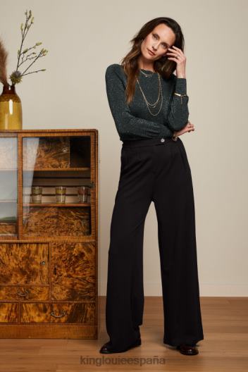 lapislázuli superior de hiedra ZD4DX70 vestir negro mujer King Louie