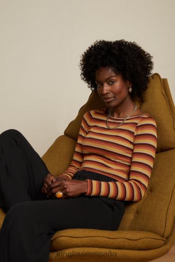 lirio superior vanna raya ZD4DX44 vestir mango naranja mujer King Louie