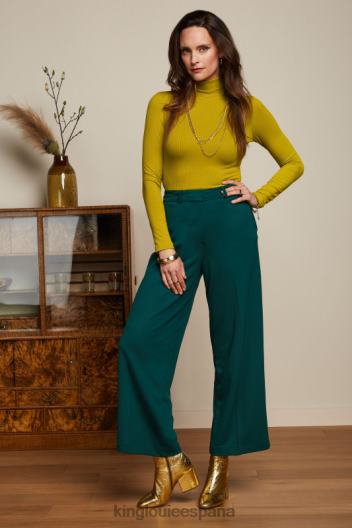 top con cuello vuelto y canalé unicolor ZD4DX46 vestir curry amarillo mujer King Louie