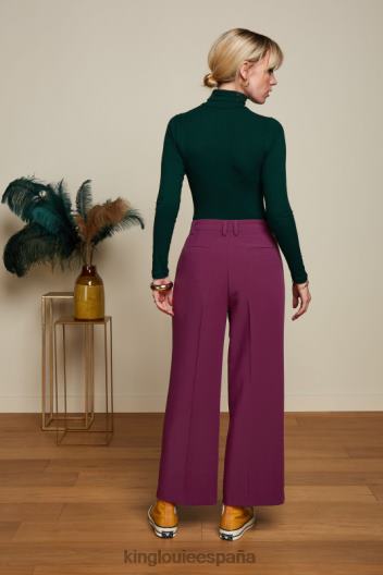 top con cuello vuelto y canalé unicolor ZD4DX47 vestir Pino verde mujer King Louie