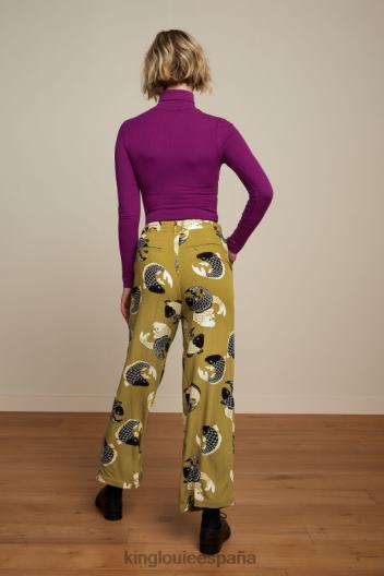 top con cuello vuelto y canalé unicolor ZD4DX48 vestir caspia morada mujer King Louie