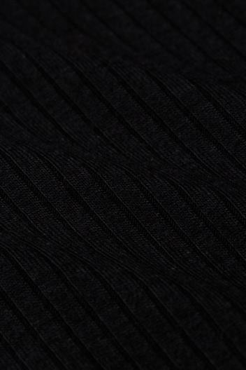 top con cuello vuelto y canalé unicolor ZD4DX49 vestir negro mujer King Louie