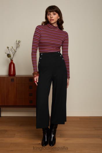 top con cuello vuelto y rayas rolla ZD4DX56 vestir mesa rosa mujer King Louie