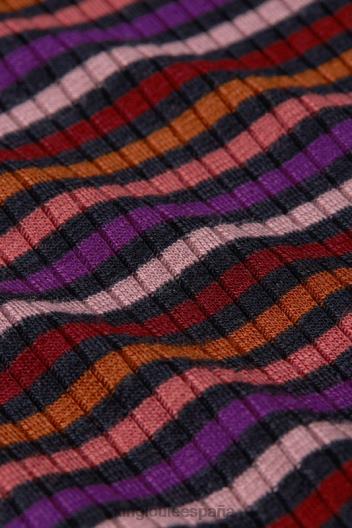 top con cuello vuelto y rayas rolla ZD4DX56 vestir mesa rosa mujer King Louie