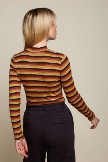 top de tortuga con rayas vanna ZD4DX45 vestir mango naranja mujer King Louie