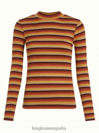 top de tortuga con rayas vanna ZD4DX45 vestir mango naranja mujer King Louie